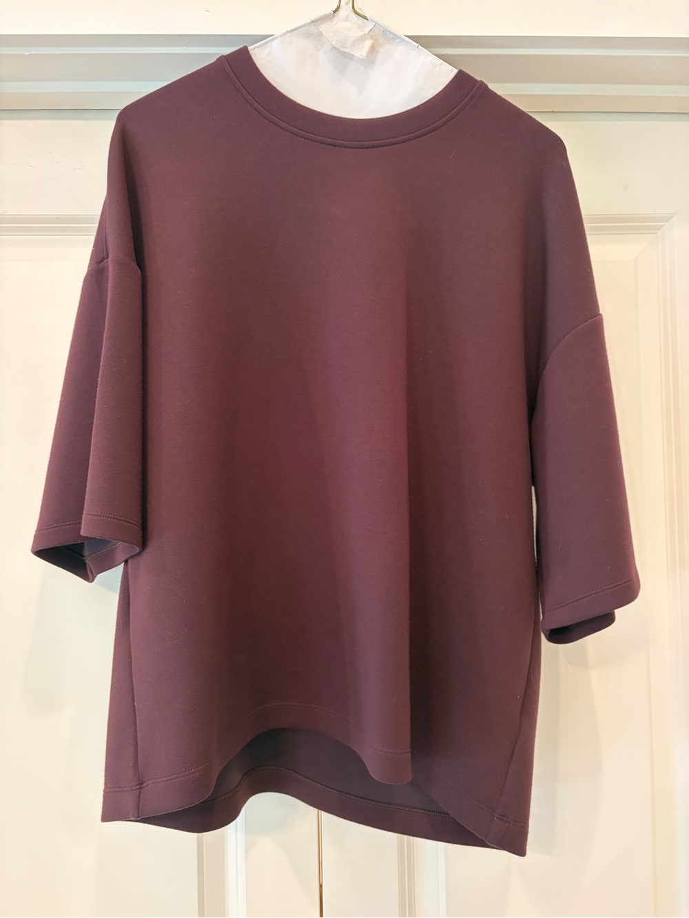 SPANX Air Essentials oversized boxy tee (BROWN)
